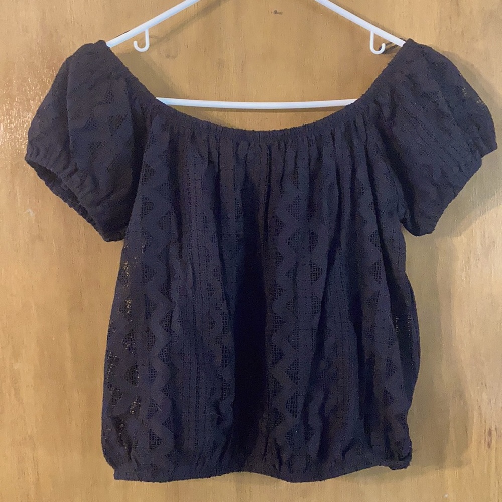 Off the shoulder black express top size medium